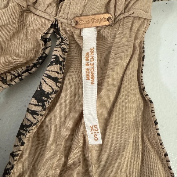 Free People Maxi Dress S Oversize Boho Merida Printed pale pink Beachy Bohemian - Picture 12 of 14